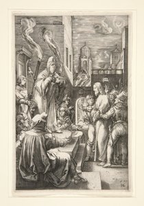 Chrystus przed Kajfaszem autorstwa Hendrick Goltzius