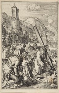 Chrystus niosący krzyż autorstwa Hendrick Goltzius