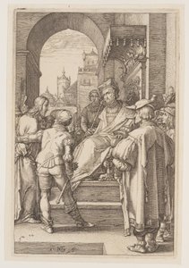 Chrystus przed Piłatem, z filmu Pasja autorstwa Hendrick Goltzius