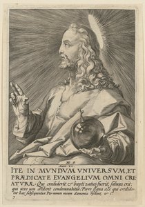 Chrystus jako Salvator Mundi, plansza 7 z cyklu „Chrystus, dwunastu apostołów i Paweł”