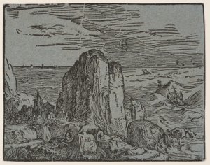 Klif na brzegu morza autorstwa Hendrick Goltzius