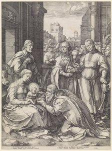 Trzej królowie autorstwa Hendrick Goltzius
