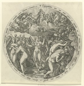 Błogosławieni są oddzieleni od przeklętych Sąd Ostateczny (tytuł serii) autorstwa Hendrick Goltzius