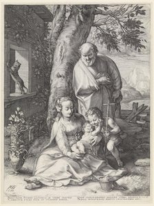 Święta Rodzina z Janem Chrzcicielem autorstwa Hendrick Goltzius