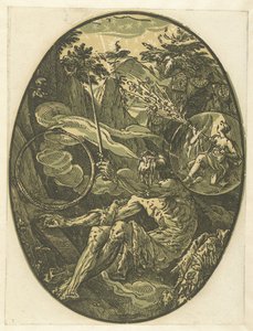 Demogorgon w Jaskini Wieczności Bogowie i Boginie (tytuł serii) autorstwa Hendrick Goltzius