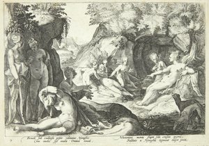 Diana odkrywa ciążę Kallisto autorstwa Hendrick Goltzius