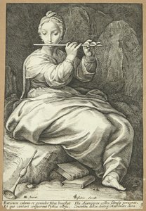 Euterpe autorstwa Hendrick Goltzius