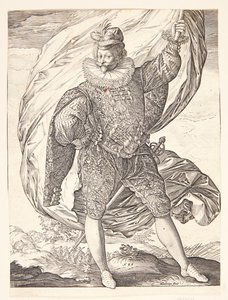 Chorąży zwrócony w prawo autorstwa Hendrick Goltzius
