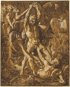 Herkules zabija Kakusa autorstwa Hendrick Goltzius