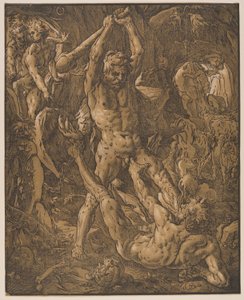 Herkules i Kakus autorstwa Hendrick Goltzius