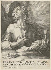 Jan, arkusz 4 z cyklu „Chrystus, dwunastu apostołów i Paweł” autorstwa Hendrick Goltzius