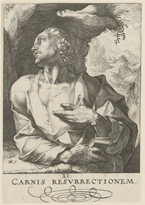 Judas Tadeusz, arkusz 12 z serii „Chrystus, dwunastu apostołów i Paweł” autorstwa Hendrick Goltzius