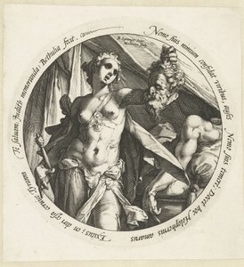 Judyta z głową Holofernesa autorstwa Hendrick Goltzius