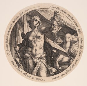 Judyta z głową Holofernesa autorstwa Hendrick Goltzius