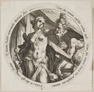 Judyta z głową Holofernesa autorstwa Hendrick Goltzius
