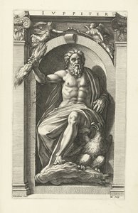 Jowisz Jowisz (tytuł na obiekcie) Ośmiu klasycznych bogów (tytuł serii) autorstwa Hendrick Goltzius