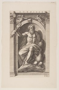 Jowisz, z Ośmiu pogańskich bogów autorstwa Hendrick Goltzius