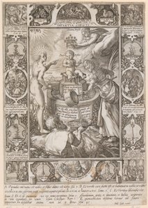 Dzieciństwo Chrystusa, arkusz 3 z serii „Życie Chrystusa” autorstwa Hendrick Goltzius