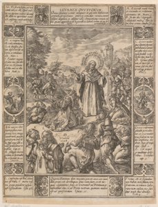 Levamen Onustrorum, karta 1 z cyklu „Alegorie wiary chrześcijańskiej” autorstwa Hendrick Goltzius