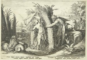 Patelnia i Syrinx autorstwa Hendrick Goltzius