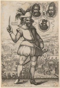 Pluton, plansza 3 z cyklu „Osiem antycznych bóstw” autorstwa Hendrick Goltzius