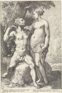 Pluton i Prozerpina Godenparen (tytuł serii) autorstwa Hendrick Goltzius