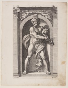 Pluton, z Ośmiu pogańskich bogów autorstwa Hendrick Goltzius