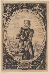 Portret Josiny Hamels autorstwa Hendrick Goltzius