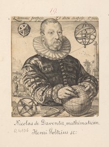 Portret Nicolausa Petri Daventriensisa, właśc. Claesa Pietersza van Deventer, ok. 1540-1602 - matematyka i astronoma