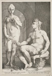 Pigmalion i Galatea autorstwa Hendrick Goltzius