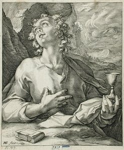 Święty Jan Ewangelista autorstwa Hendrick Goltzius
