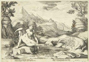 Salmacis i Hermafrodyt autorstwa Hendrick Goltzius