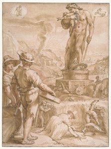 Saturn Siedem planet (tytuł serii) autorstwa Hendrick Goltzius