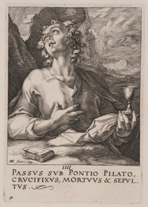 Święty Jan od Chrystusa, Apostołowie i święty Paweł z Credo autorstwa Hendrick Goltzius
