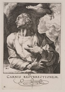 Juda Tadeusz, od Chrystusa, Apostołów i św. Pawła z Credo autorstwa Hendrick Goltzius