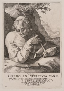Mateusz, od Chrystusa, Apostołów i św. Pawła z Credo autorstwa Hendrick Goltzius