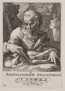 Święty Szymon od Chrystusa, Apostołów i Świętego Pawła z Credo autorstwa Hendrick Goltzius