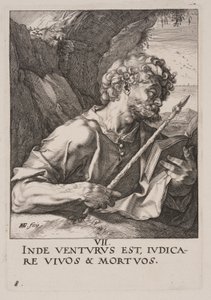 Tomasz, od Chrystusa, Apostołów i św. Pawła z Credo autorstwa Hendrick Goltzius