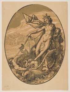Tethys, z Bóstw autorstwa Hendrick Goltzius