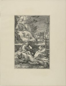Agonia w Ogrójcu, płyta druga z Męki Pańskiej autorstwa Hendrick Goltzius