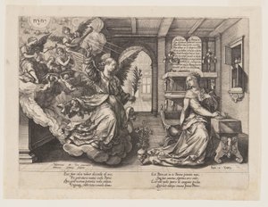 Zwiastowanie autorstwa Hendrick Goltzius