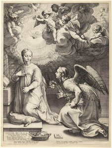 Zwiastowanie autorstwa Hendrick Goltzius