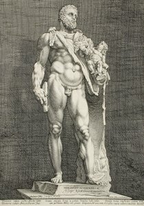 Cesarz Kommodus jako Herkules autorstwa Hendrick Goltzius