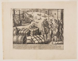 Notariusz ignorant, z Litis Abusus (Nadużycia prawa) autorstwa Hendrick Goltzius