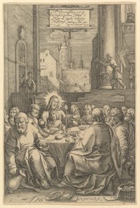 Ostatnia Wieczerza, z "Męki Chrystusa" autorstwa Hendrick Goltzius