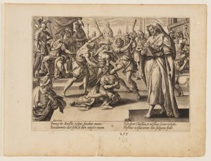 Męczeństwo św. Jakuba Mniejszego, z książki Męczeństwo Chrystusa i Apostołów autorstwa Hendrick Goltzius