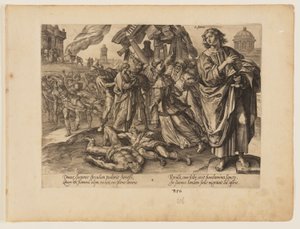 Męczeństwo św. Jana, z Męczeństwo Chrystusa i Apostołów autorstwa Hendrick Goltzius
