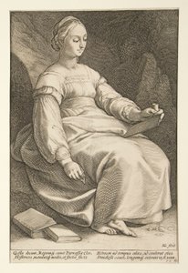 Dziewięć Muz: Clio, nr 4 z serii 9 autorstwa Hendrick Goltzius