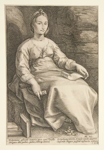 Dziewięć Muz: Melpomena, nr 3 z serii 9 autorstwa Hendrick Goltzius