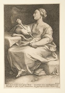 Dziewięć Muz: Thalia, nr 2 z serii 9 autorstwa Hendrick Goltzius